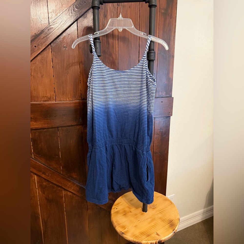 Vineyard Vines Striped Blue Romper